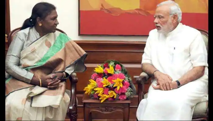 draupadi murmu with pm modi