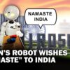 japanese robot greets namaste to India