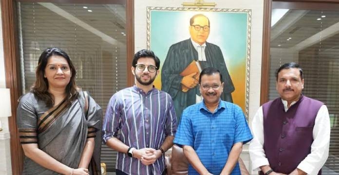 aditya thackeray meets kejriwal