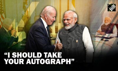 joe biden asks for an autograph to PM Modi