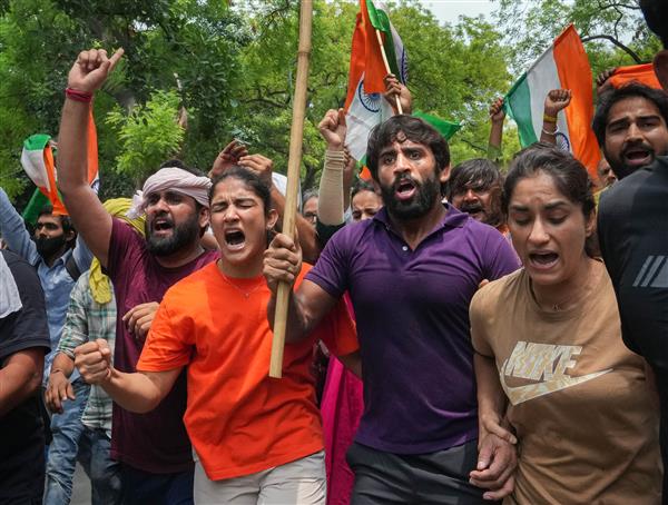 wrestler protest delhi