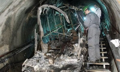 Austria train fire in tunnel