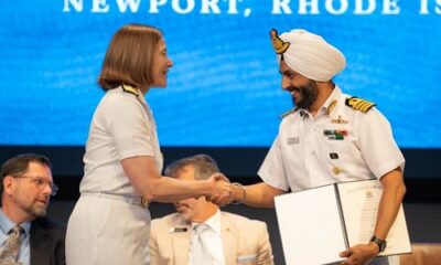 Captain Sethi of Indian Navy receives Arleigh Burke Award