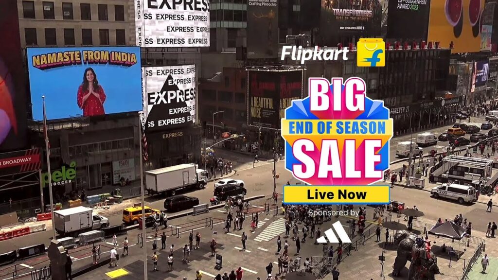 Flipkart ad in Times Square NY