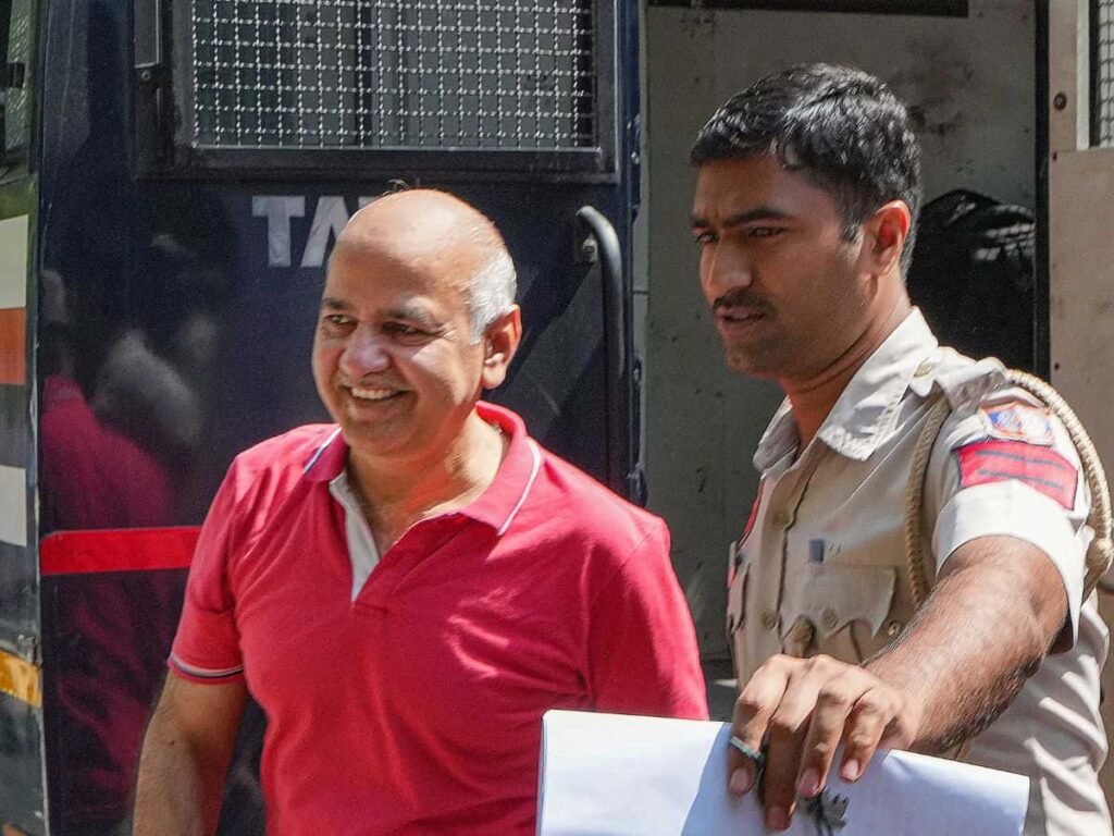 Manish Sisodia arrives at his house