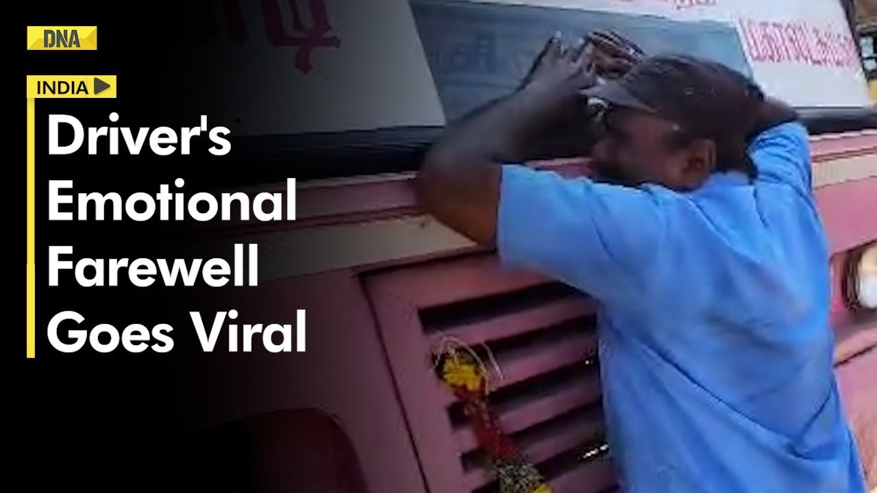 Driver Muthupandi kisses steering wheel on his retirement day (Video)