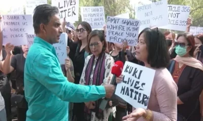 Women in Manipur take to the streets to protest violence