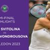Marketa Vondrousova defeats Svitolina Wimbledon