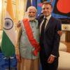 Narendra Modi with Emanuel Macron