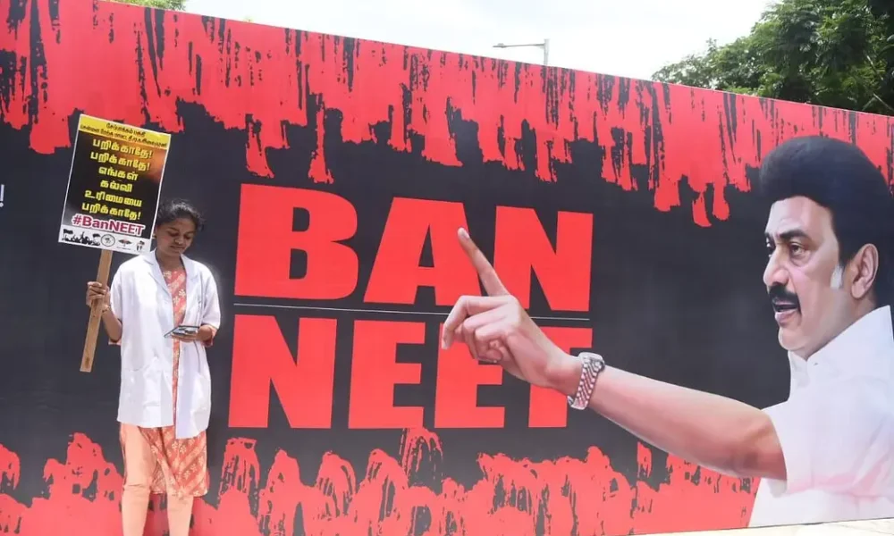 Hunger strike against NEET by DMK in Tamil Nadu