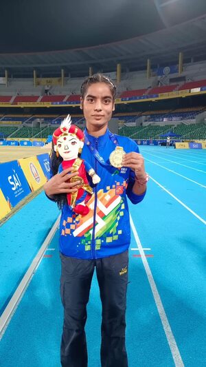 KIYG : Bihar farmer’s daughter Durga runs into record books with 1500m gold