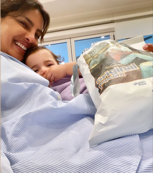 Priyanka Chopra, daughter Malti cozy up with popcorn treat