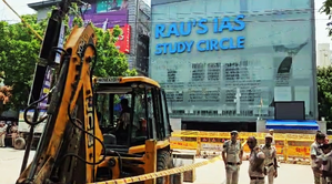 Bulldozer action in Old Rajinder Nagar after 3 drown in flooded basement; JE, AE sacked