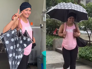 Hina Khan's legs gets numb while working out as she struggles with breast cancer